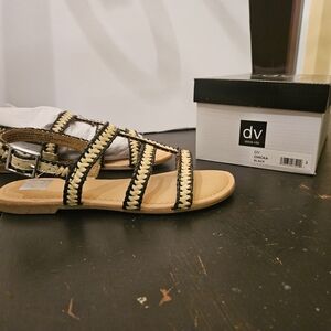 DV Dolce Vita Black and Tan Sandals